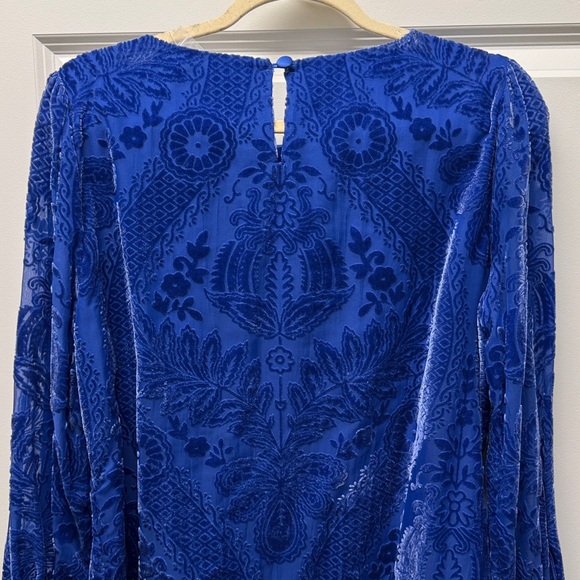 Soft Surroundings Royal Blue Velvet Top - Picture 5 of 5